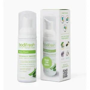 Toilet paper foam plantbased w aloe vitamin e hypoallergenic flushable 120 uses per bottle baby scented