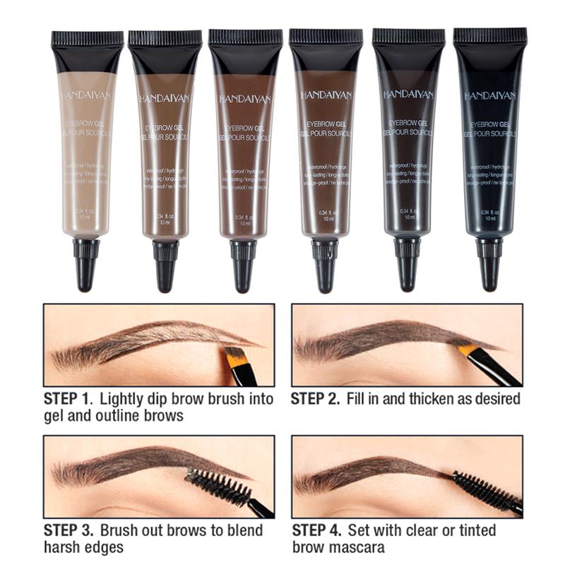 [Buy 2 Get 20ML Free] Eyebrow Tinting & Shaping Gel Coffee / Black 10ML, With Eyebrow Brush, Long‑Lasting, Waterproof & Sweat‑Resistant, Non‑Halogen Liquid Eyebrow Dye, Wild Brow Styling Gel 10ML/20ML