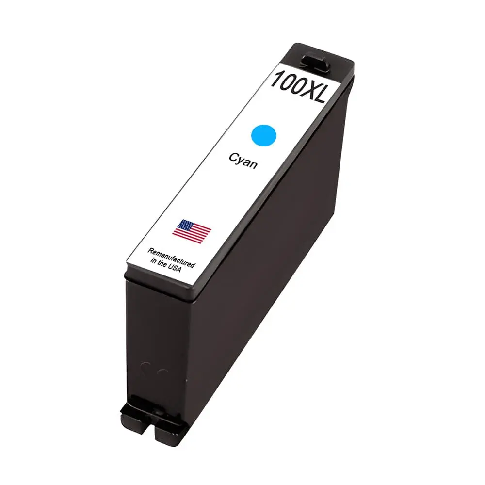 U.S. Remanufactured for Lexmark #100XL 14N1093 Cyan Ink Cartridge  High Yield