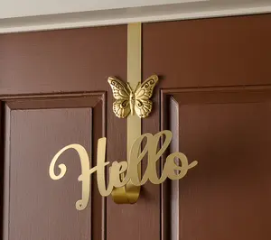 17" Metal Wreath Hanger with Removable Icon by Kim Gravel