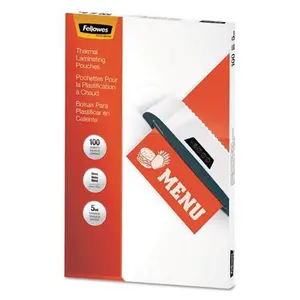 212 MAIN Fellowes Mfg FEL Thermal Laminating Pouches, 5 Mil Thickness, Clear, Photo Safe, Document Protection