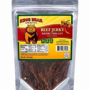 King Bear Snacks Chile-Flavored Beef Jerky, 2oz Dried Meat Snack
