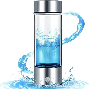 Hydrogen Water Bottle, Portable Hydrogen Water Ionizer Machine, Hydrogen Water Generator, Rechargeable Hydrogen Rich Water Glass Health Cup for Home Travel