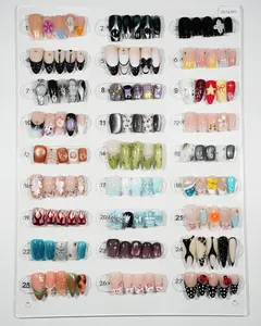 zb16..Colorful and richly decorated nail wear