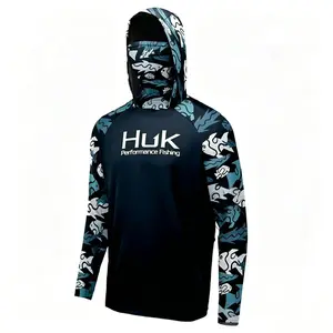 2026 new fishing clothing UPF 50+ Sun Protection Fishing Long Sleeve With Integrated Face Cover hoodie