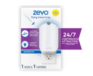 Zevo M4 Indoor/Outdoor Insect Trap - Captures Fruit Flies, Gnats & Houseflies for Effective Bug Control