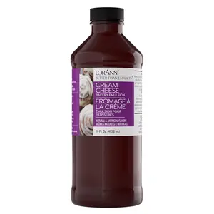 LorAnn Oils Cream Cheese Bakery Emulsion: True Essence, Ideal for Boosting Fruit Tones in Cakes, Cookies & Desserts, Gluten-Free, Keto-Friendly, Extract Substitute Essential for Your Kitchen, 16 Oz