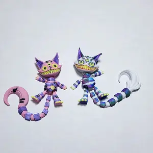 3D Printed Articulated Creepy Cat by Twisty Prints