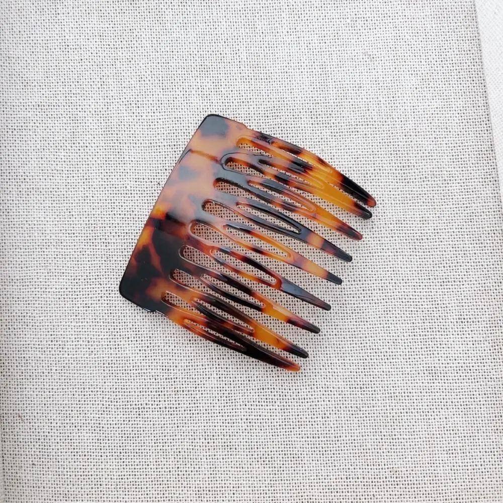 New Black French Side Comb Small French Slide Hair Comb Decorative Bun Hold Clips for Girls & Women