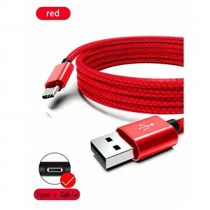 1pc 3m 60w Fast Charging USB-C Data Cable, Nylon Braided USB-A to USB-C Charger Line, Compatible with Samsung Galaxy S23 Series