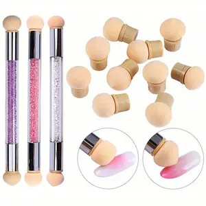 Sponge Heads Replacement Nails Art Gel Polish Color Gradient Brush Glitter Powder Dotting Pen For Manicure Accessories Tools