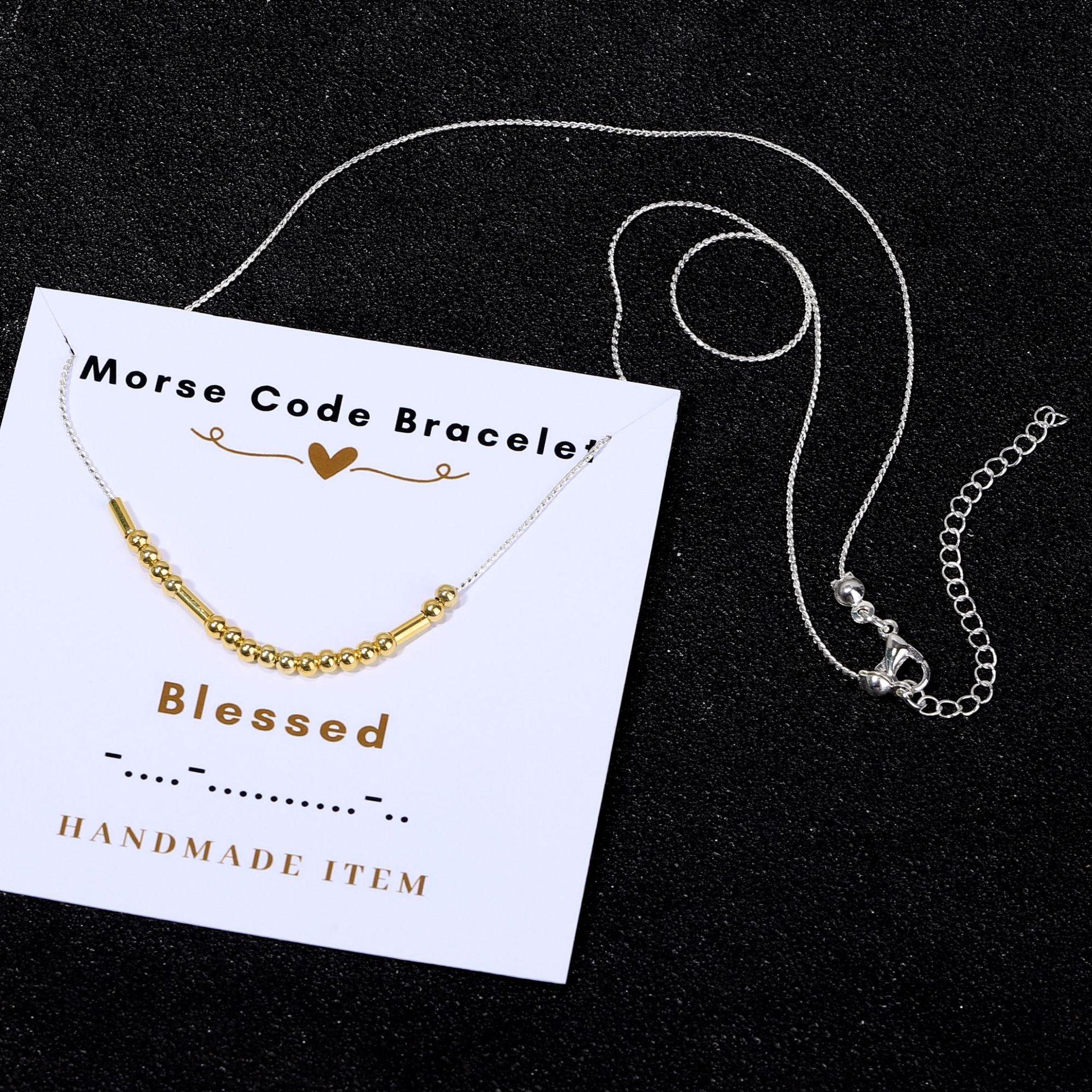 Morse code necklace alphanumeric couple personalized collarbone chain necklace
