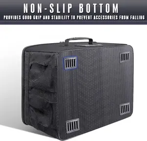 Golf Trunk Organizer Storage-Portable and Foldable Golf Travel Storage Locker Ideal for Travel Golf and Car Golf (Black)