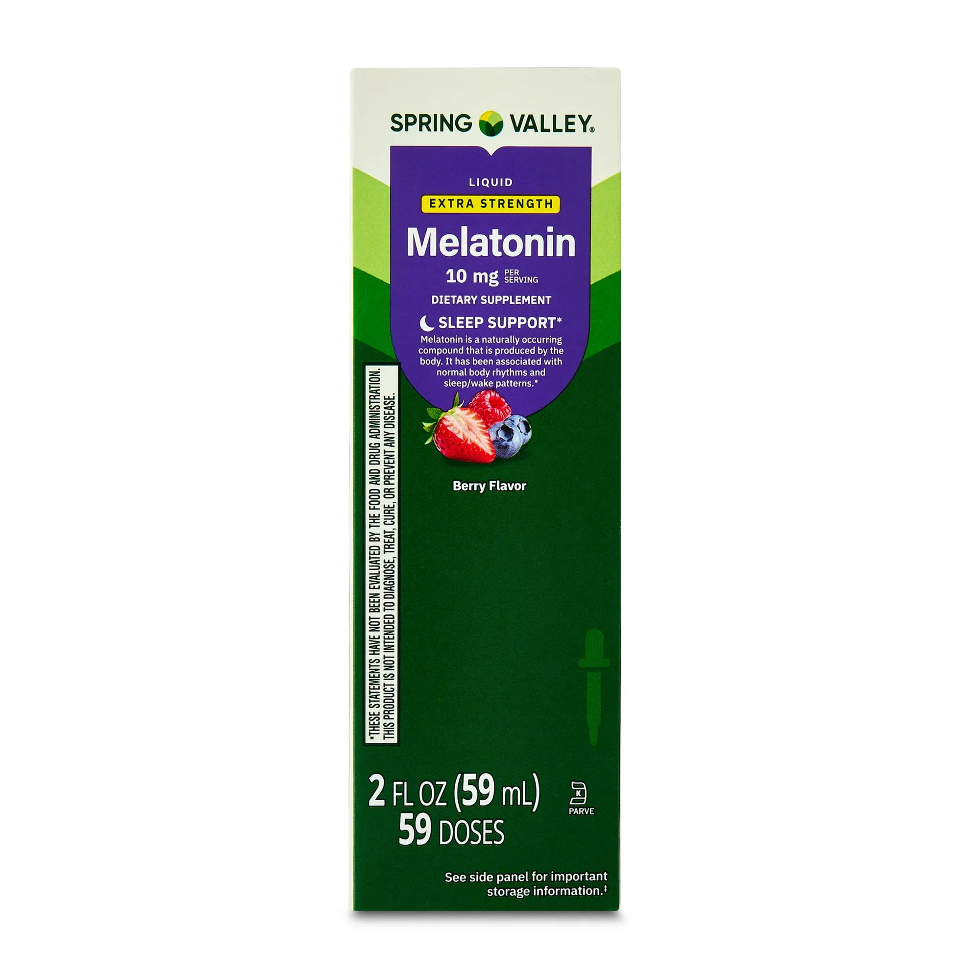 Spring Valley Liquid Melatonin 10mg - Natural Sleep Support Supplement 2 fl oz for Adults, Ideal for Jet Lag and Shift Work - Healthcare, Fitness