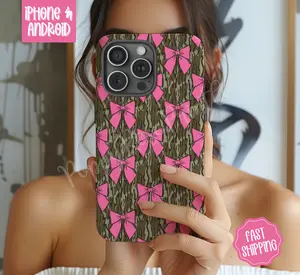 Camo Bow Phone Case Mag Safe Compatible Magnetic Tough Cases