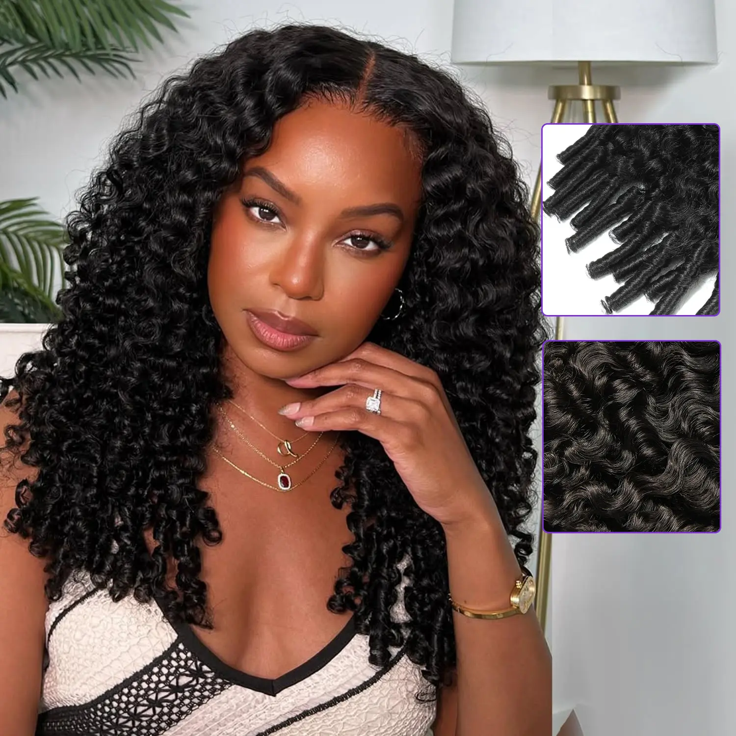 13x6 Burmese Curly Wig Human Hair  with 4C Coiled Edges Baby Hair HD Deep Curly Wave Lace Front Wigs Human Hair with Spiral End 200% Density 3X Lifespan 18-32 Inch Natural Color