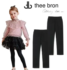 Girls Basic Cotton Full Length Leggings