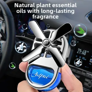 Car Creative Decorative Fan Aroma Four-Leaf Windmill Car Accessories Vent Essential Oil Perfume Car Air Freshener Car Interior Diffusers Car Scents