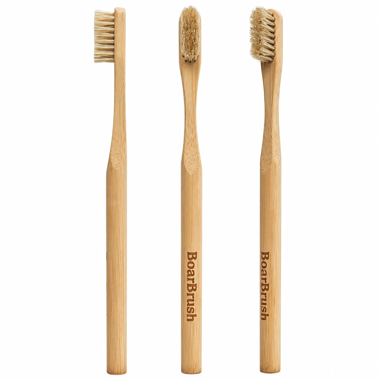 BoarBrush Natural Boar Bristle Toothbrush – Bamboo Handle, Nylon-Free
