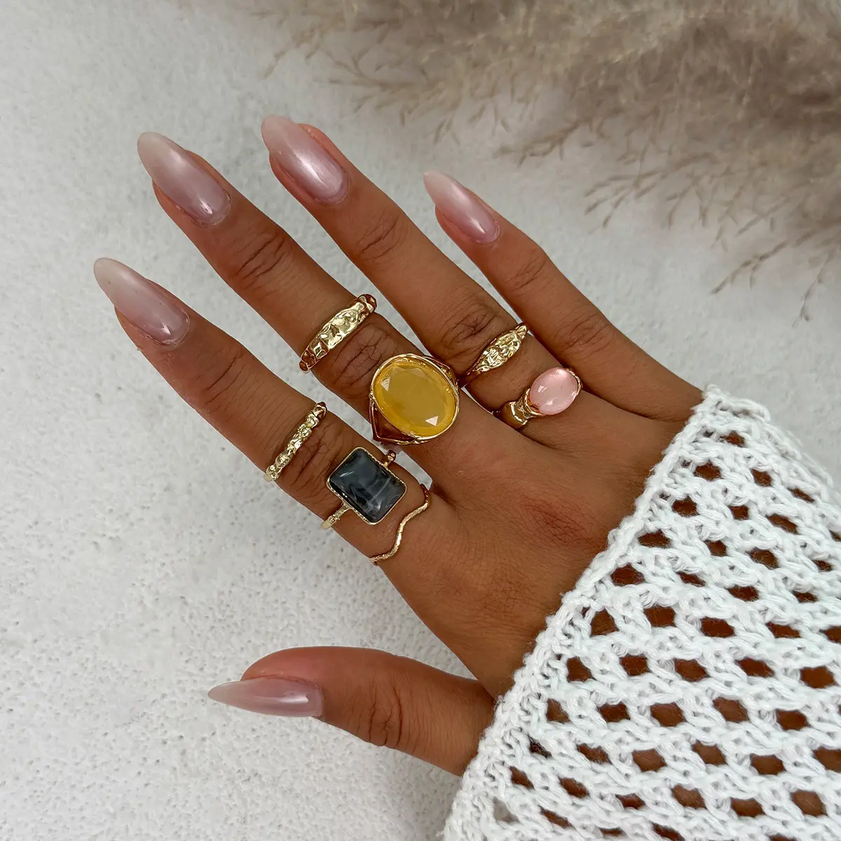 05 Light Gold Ring Set 6263