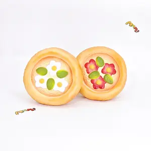 MHM Squishy Egg Flower Pizza Creative Gift Adult Slow-Rebound Sensory Toy Soft Texture and Food-Inspired Sticky Relaxation Toy