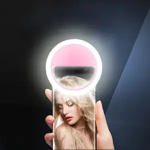 LED Selfie Light for Phone, Portable Selfie Light, Round LED Phone Fill Light, USB Rechargeable Live Stream Beauty Light, Mobile Phone Enhancer