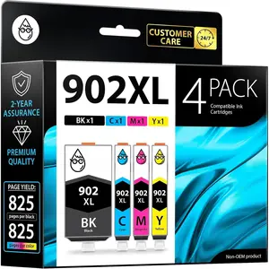 Compatible   Replacement for  902 XL 902XL (4 Combo Pack) to use with Officejet Pro 6978 6968 6974 6975 6960 Officejet 6951 6954 6956 6958 Printers