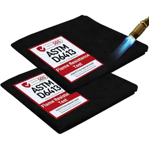 2 Pack 11x14 Inch Welding Blanket Fireproof Welding Pad, 5mm Thickened Fire Resistant Carbon Felt, Flame Retardant Fabric, Heat Shield Resistant Mat for Soldering, Firepit, Grill, Welding Supplies