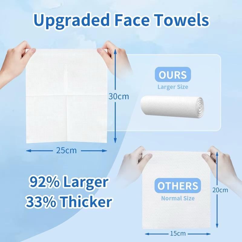Clean Skin Cleaning Towels XL, USDACertifiedBiobased, ClinicallyAccepted, MakeupRemoval, SensitiveSkincare, 50 Count Resealable Pack, FacialWipes, Cleansing Cleanser, Dry Face Wipe