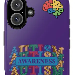Autism Awareness iPhone Tough Case, iPhone case, Neurospicy, Autism mom, Autism Dad, Inclusion gift