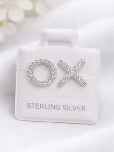 Aretes CZ Cerito Cruz XO Plata 925