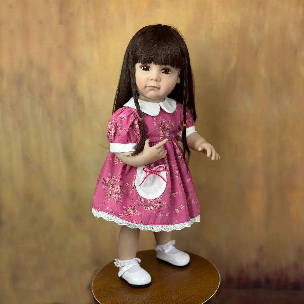 GUESSBELLY New Face Lifelike 55 CM Full Soft Vinyl Reborn Baby Girl Doll 22 Inch Princess Toddler Art Bebe Birthday Gifts for Child