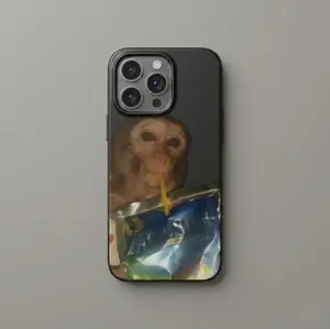 Funny Monkey Juice Box Phone Case – Cute Animal Shockproof Protective Cover for iPhone 17/16/15/14/13/12/11 Pro Max Plus, Gift for Animal Lovers