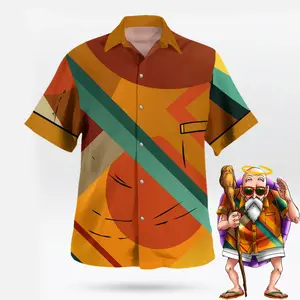 Anime Summer Fit, Anime Style Hawaiian Shirt, Fan art MutenRoshi Button-up Shirt S-5XL, Summer Outfit, Unisex Shirt  #anime #aloha #masterroshi