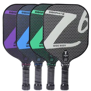 Tiger 16mm Fiberglass Pickleball Paddle - Unisex-Adults, Carbon Friction Surface, Cold Pressed PP Honeycomb Core, Cloth Pattern Finish, Power & Spin Control, Balance - Ideal Gift for Valentine's, Mother's, Father's Day