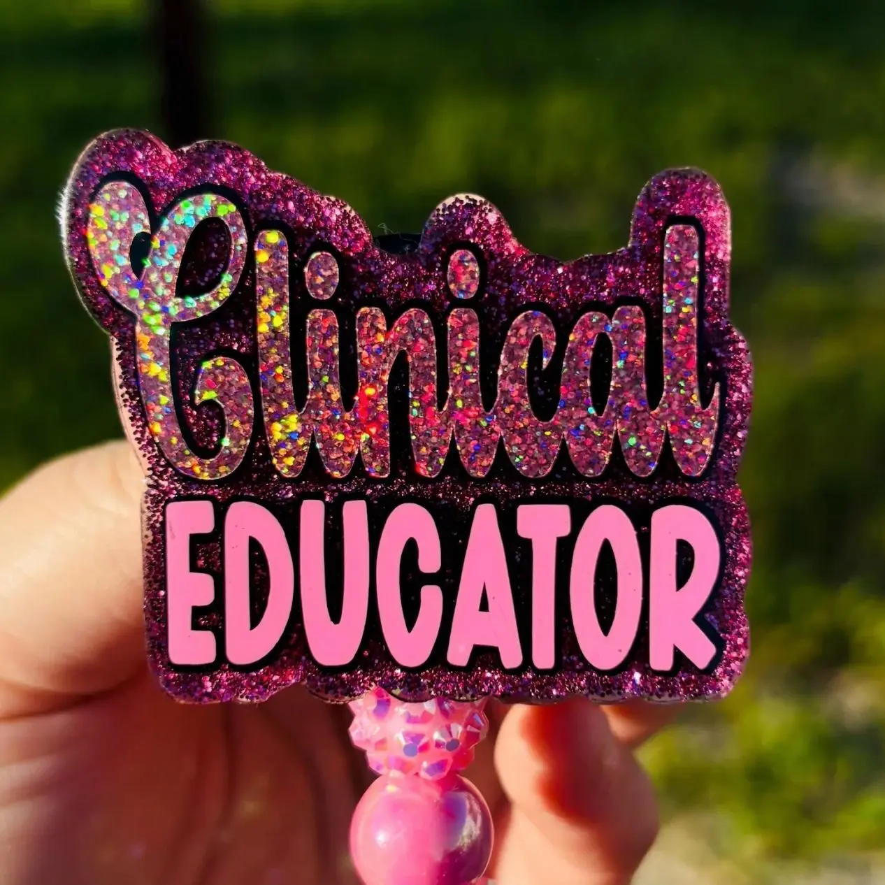 Clinical Educator Work Id Badge Reel Cute gift for him/her