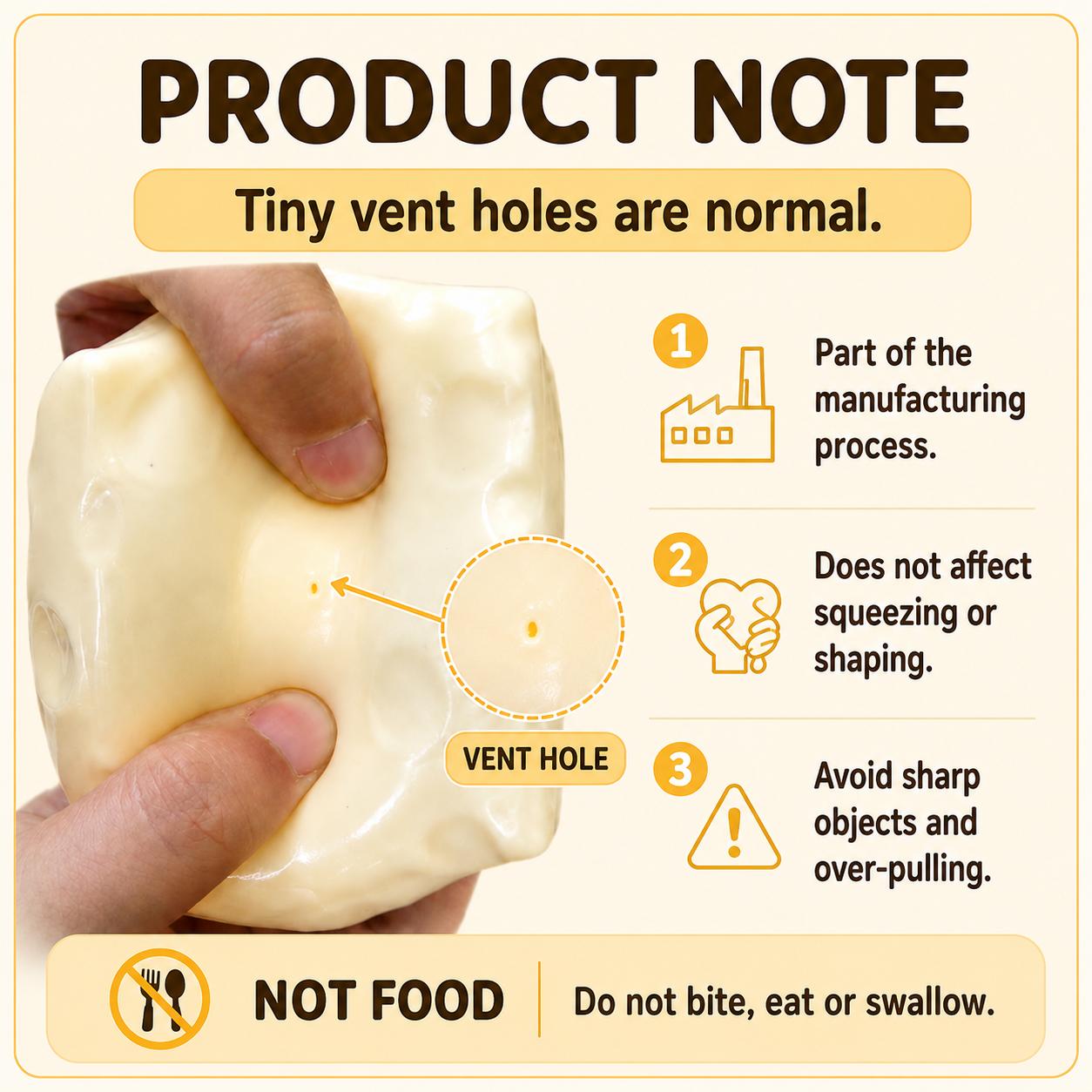 Soft cheese cube sensory squishy