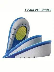 Invisible Height Increase Insoles, Unisex Sporty Shoe Pads, All Seasons, Plain Pattern, Non-Sensitive, Perfect for Men and Women, Invisible Heightening Insoles