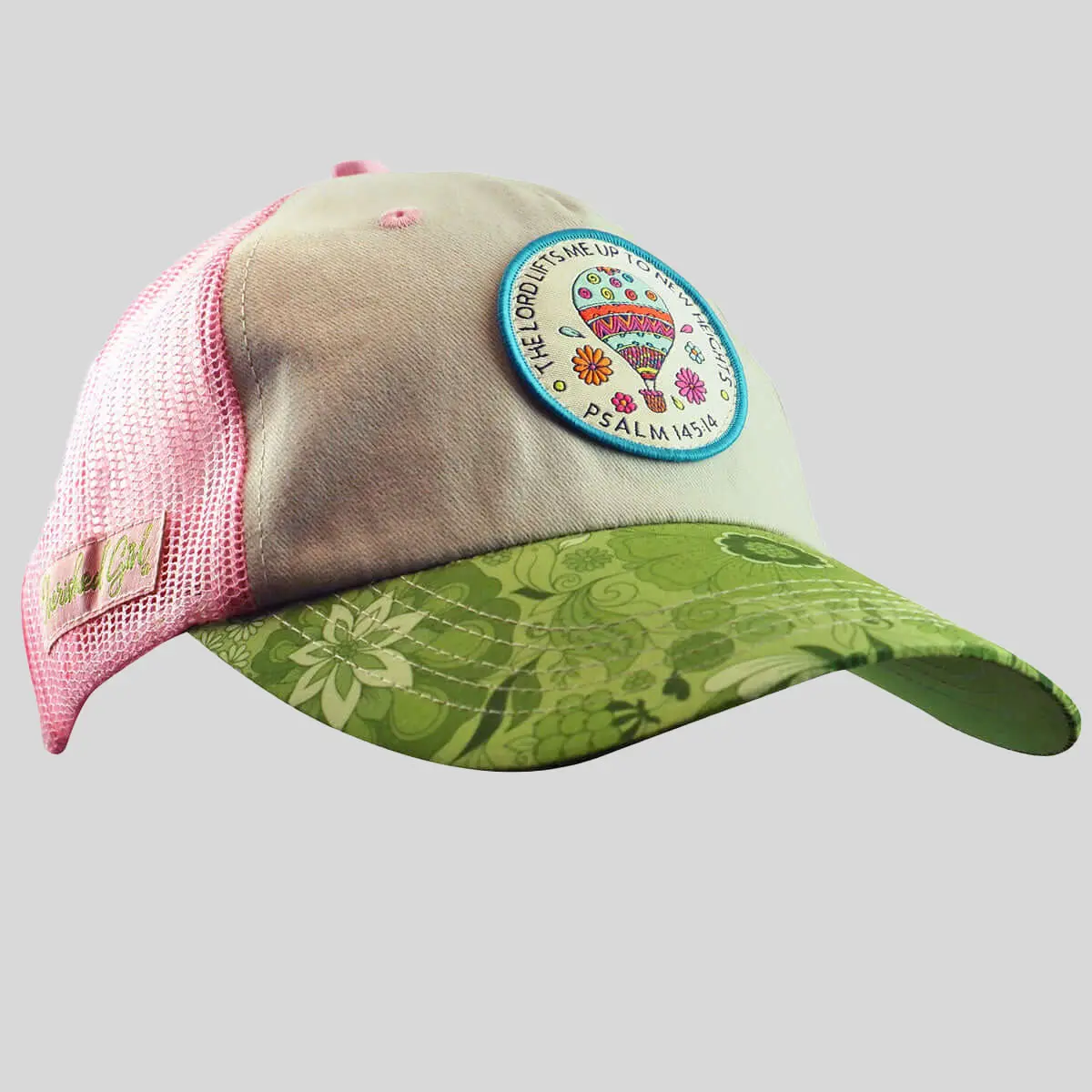 Cherished Girl Women's Cotton Cap - Inspirational, Faith-Based, Casual Style, Lord Lifts Me Up Message, Spot Clean Care