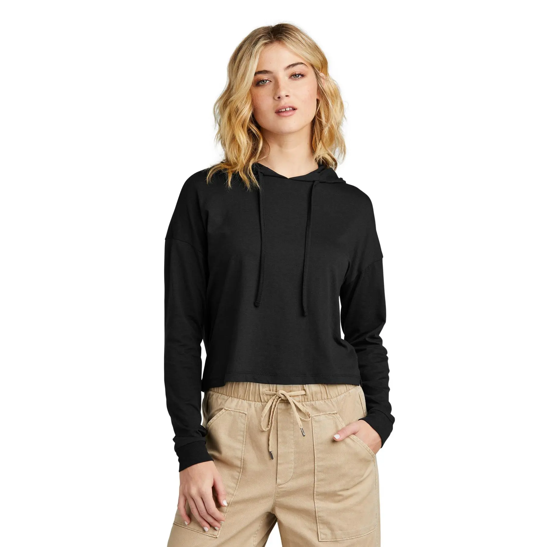 District Women's Perfect Tri Midi Long Sleeve Hoodie DT1390L