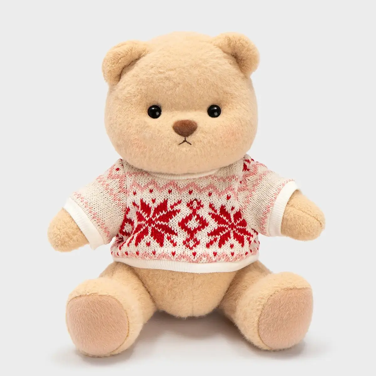 Getahug Christmas Snowflake Sweater Stuffed Bear Toy - Durable Plush Fabric Cute Stuffies, Handmade Polyester with Movable Joints, 6-8 Years Kids' Holiday/Stuffed Animal Gifts, Home Decor