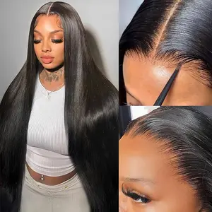 {Free Updated}13x6 Glueless Lace Frontal Wigs Human Hair Reay to Wear Straight Human Hair Wigs for Balck Women Pre-Everything Natural Hairline HD Lace Skin Melted Wigs With Drawstring