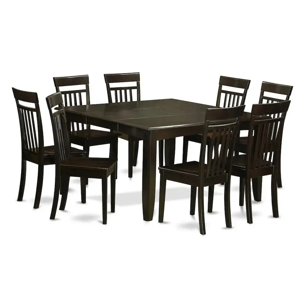 9 Pc Dining room set Dinette Table with Leaf and 8 Dinette Chairs.