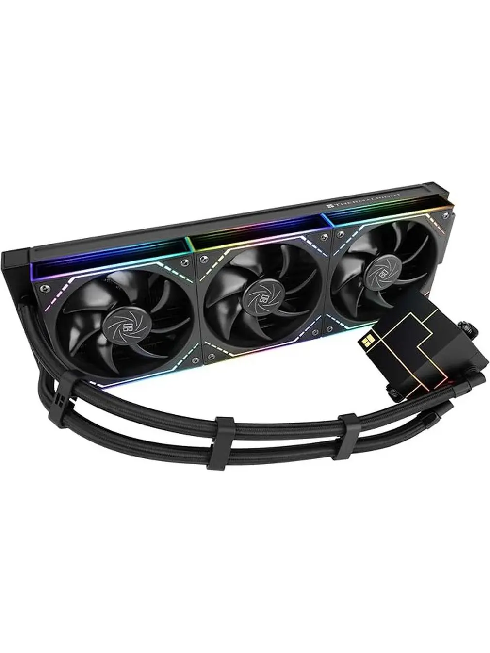 Thermalright CORE MATRIX 360 ARGB BLACK V2 CPU Liquid Cooler with 120 mm PWM Fan - Integrated Water Cooler Heatsink for AMD-AM4-AM5, Intel 1700-1851-1150-1151-1200-2011, Black