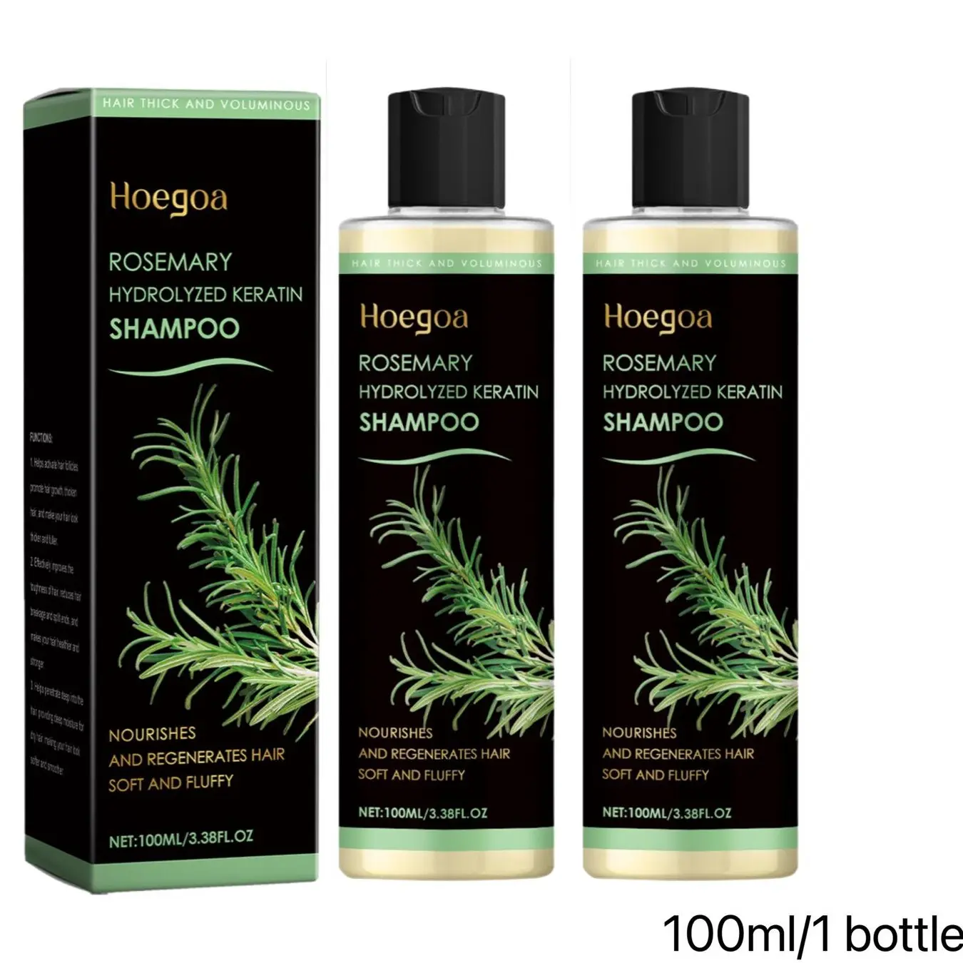 (Father's Day Gift) Organic Rosemary Haircare Shampoo - Fragrance-Infused Cleanser, Boost Hair Growth, Control Oil & Dandruff, Soothe Scalp Irritation, Restore Shine, Hydrating Hydrolyzed Keratin Gentle Repair rare beaut