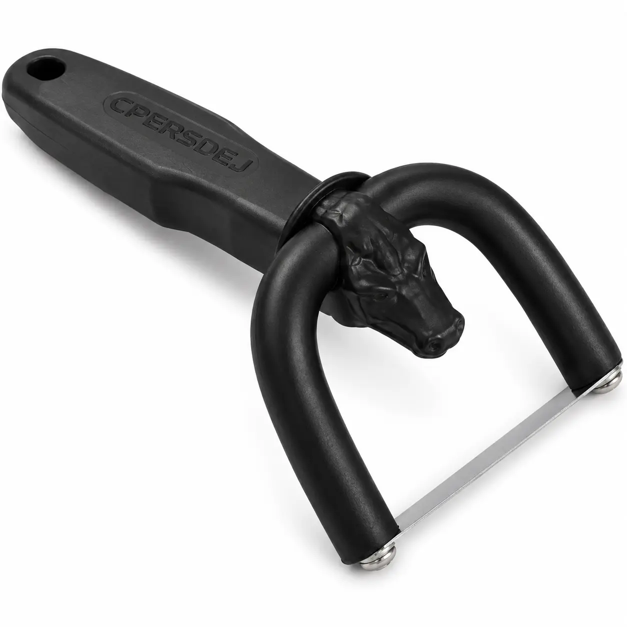 Handheld Meat Cutter and Fat Trimmer, Manual Meat Slicer Tool with Curved Handle and Cutting Blade for Beef, Pork, Brisket, Bacon, Kitchen Prep and BBQ Trimming