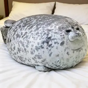 Cute Blob Seal Pillow, Chubby Seal Plush Hug Pillow Soft Stuffed Animal Toy (Gray,11.81") Cute Blob Seal Pillow, Chubby Seal Plush Hug Pillow Soft Stuffed Animal Toy (Gray,11.81")