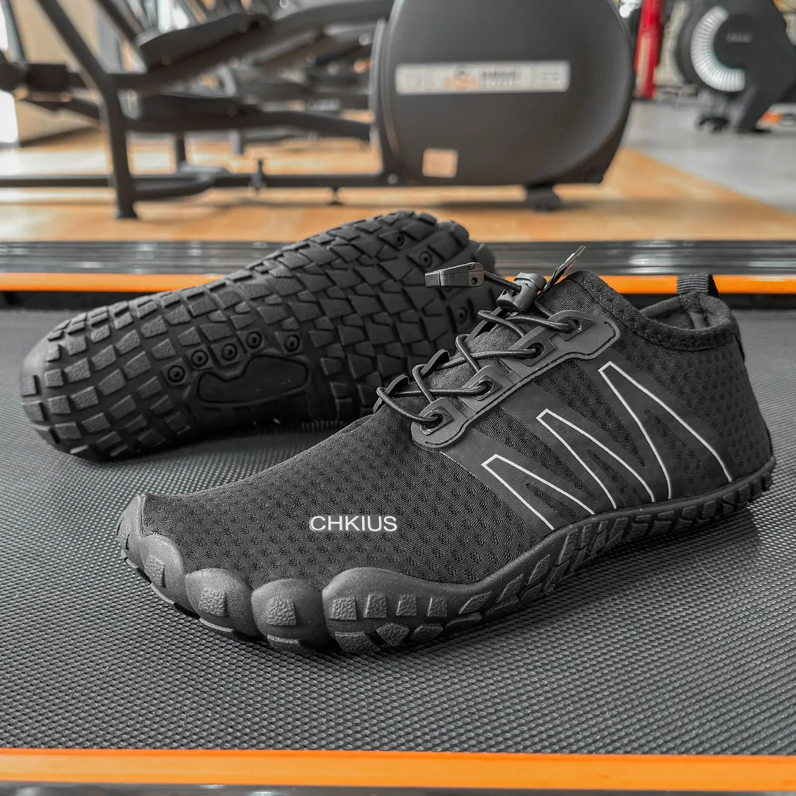 Men Women Barefoot Minimalist Training Shoes Five Toe Design Breathable Mesh Quick Dry Water Sneakers Non Slip for Treadmill Yoga Outdoor Water Sports