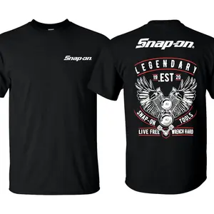 100% pure cotton Legendary Black T-shirt, Snap-on Tools T-shirt, unisex work shirt, top-quality men's clothing