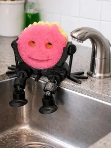 Dish Sponge Holder with Drainage – Smiley Sink Organizer
